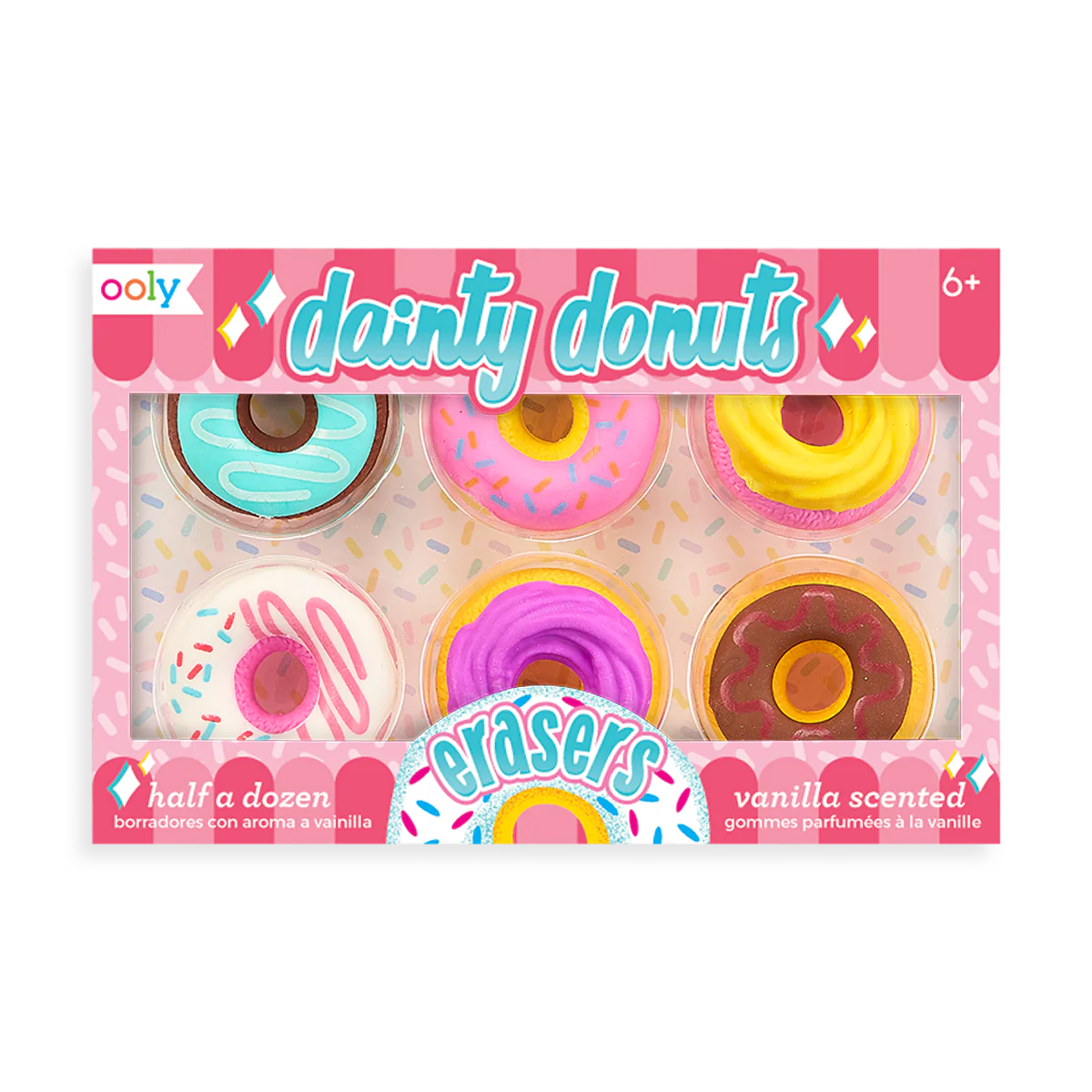 Dainty Donuts Ooly Scented Erasers (set of 6)