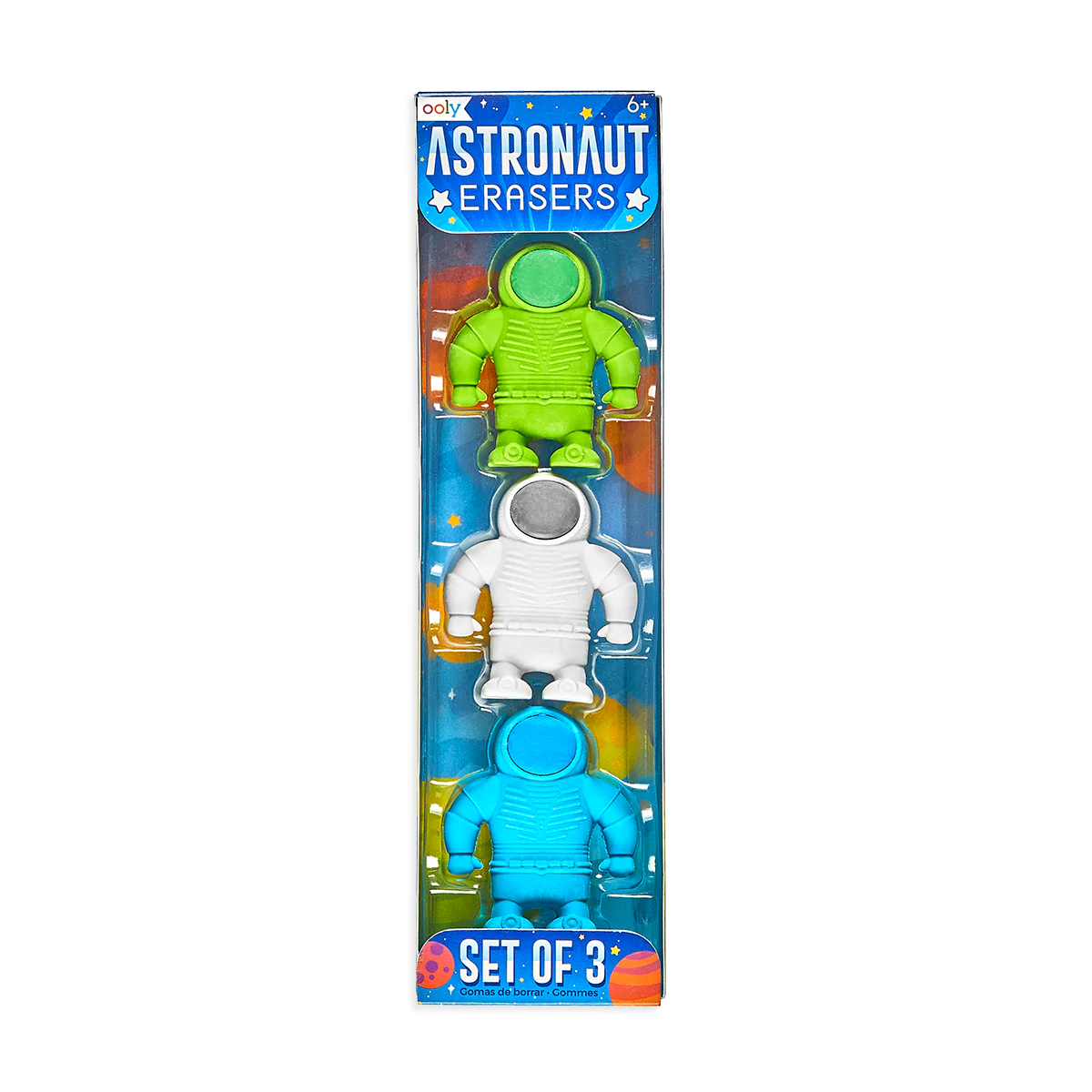 Astronaut Ooly Erasers (set of 3)