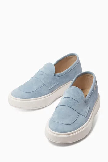 Suede Leather Baby Walker Loafers