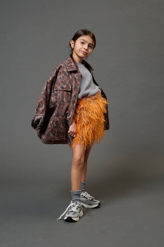 Feather Skirt DOUUOD Set