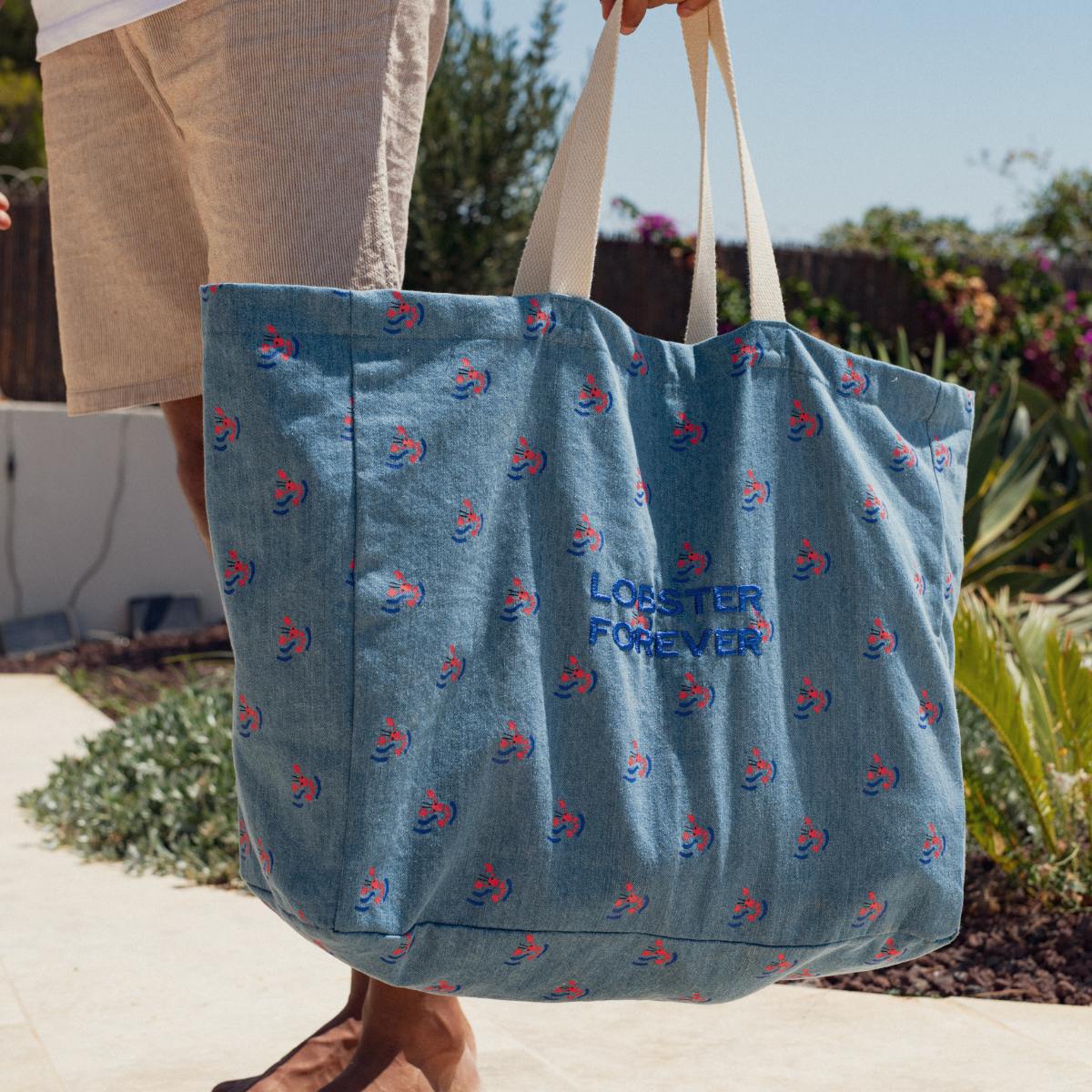 Lobster Forever Chamaye Beach Bag