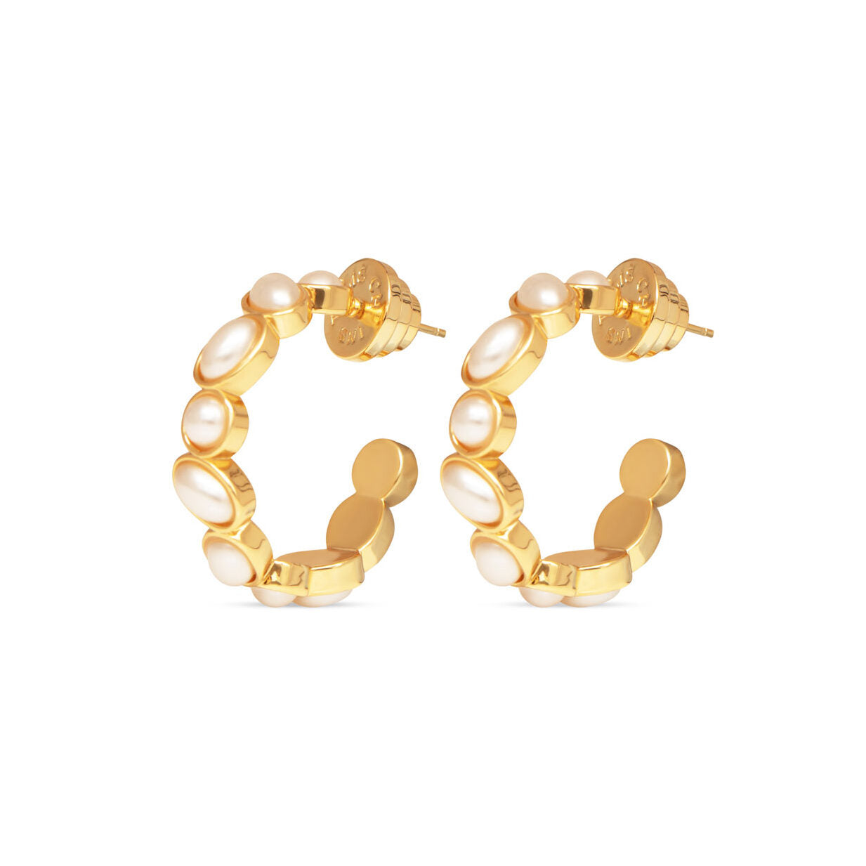 Deconstructed Talis Chains Pearl Hoops