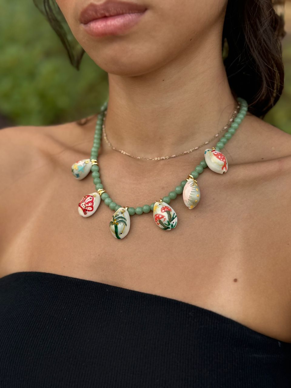 Painted Maison Makarem Shell Necklace