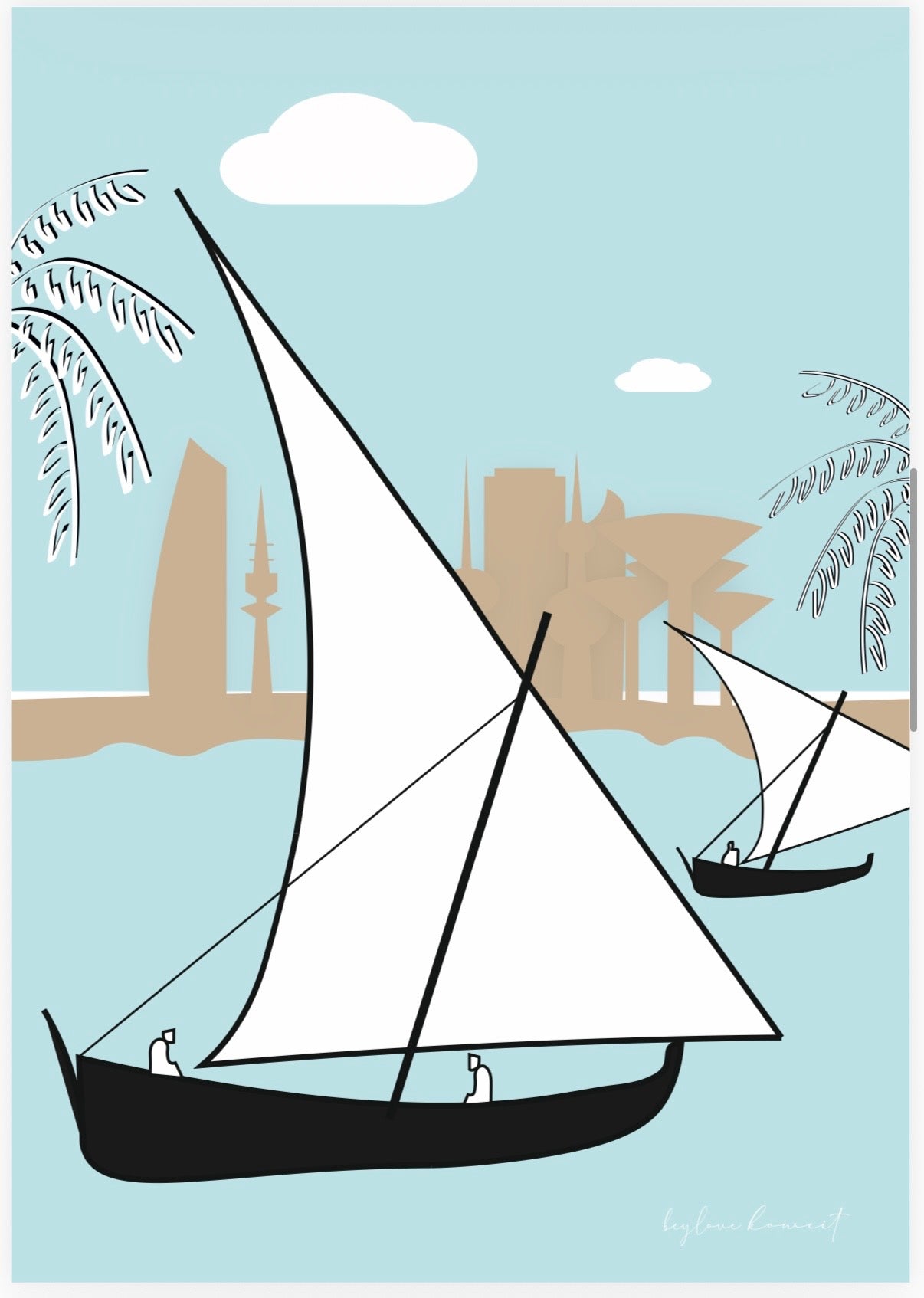 Bey Love Dhows Illustration