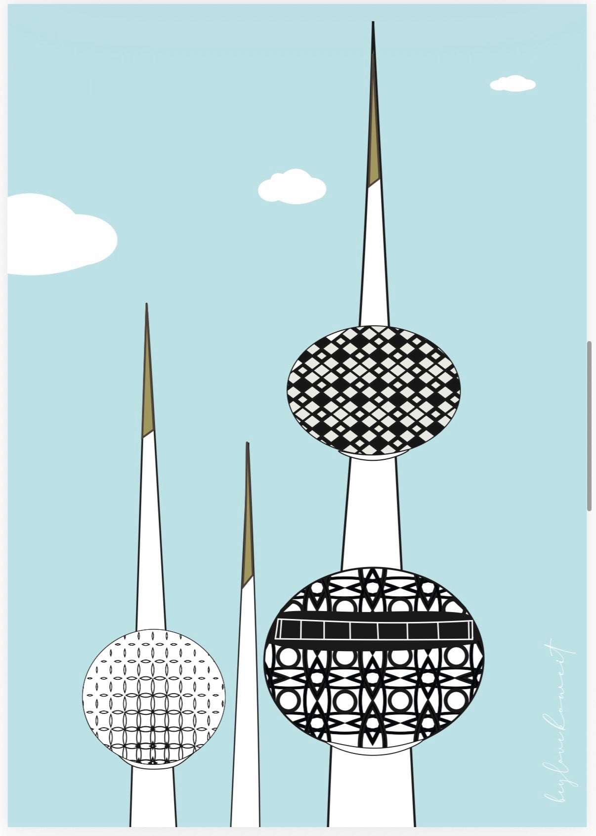 Bey Love Abraj Illustration