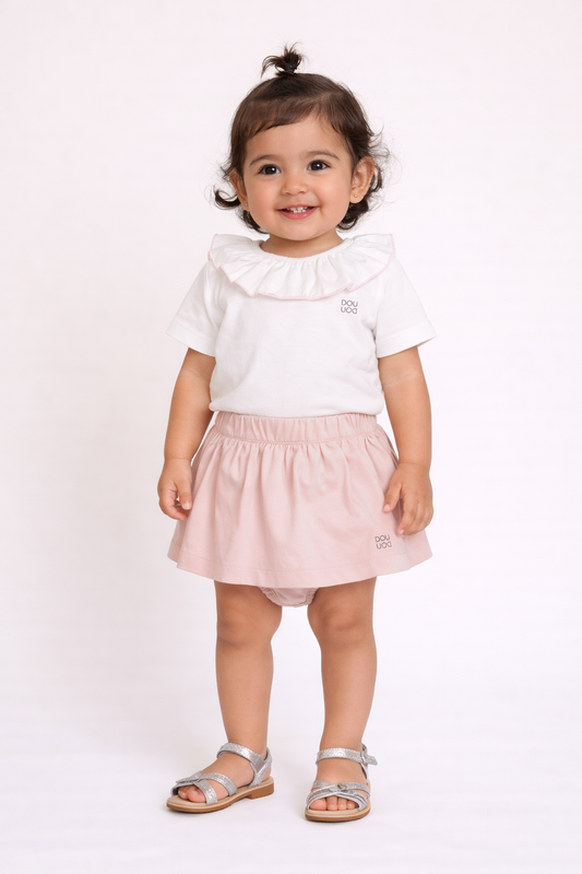 Ruffle Collar DOUUOD Baby Set