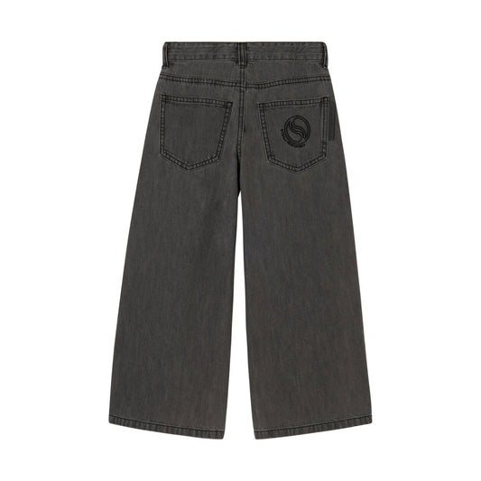 Wide Leg SMC Denim Pants