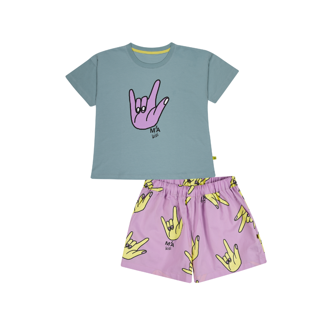 Printed M'A Kids Shorts