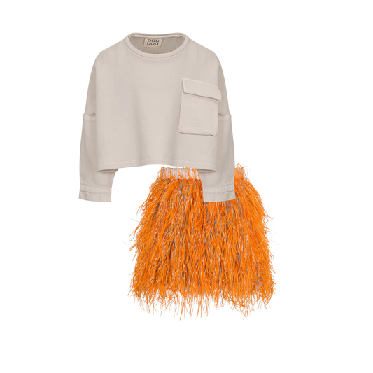 Feather Skirt DOUUOD Set