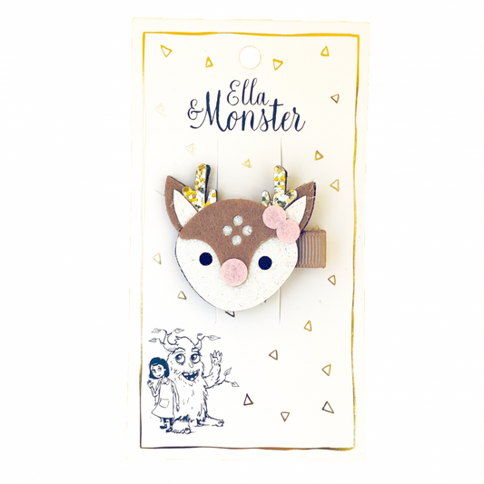 Sweet Glitter Raindeer Ella & Monster Hair Clip