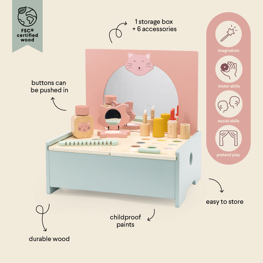 Wooden Trixie Make Up Table