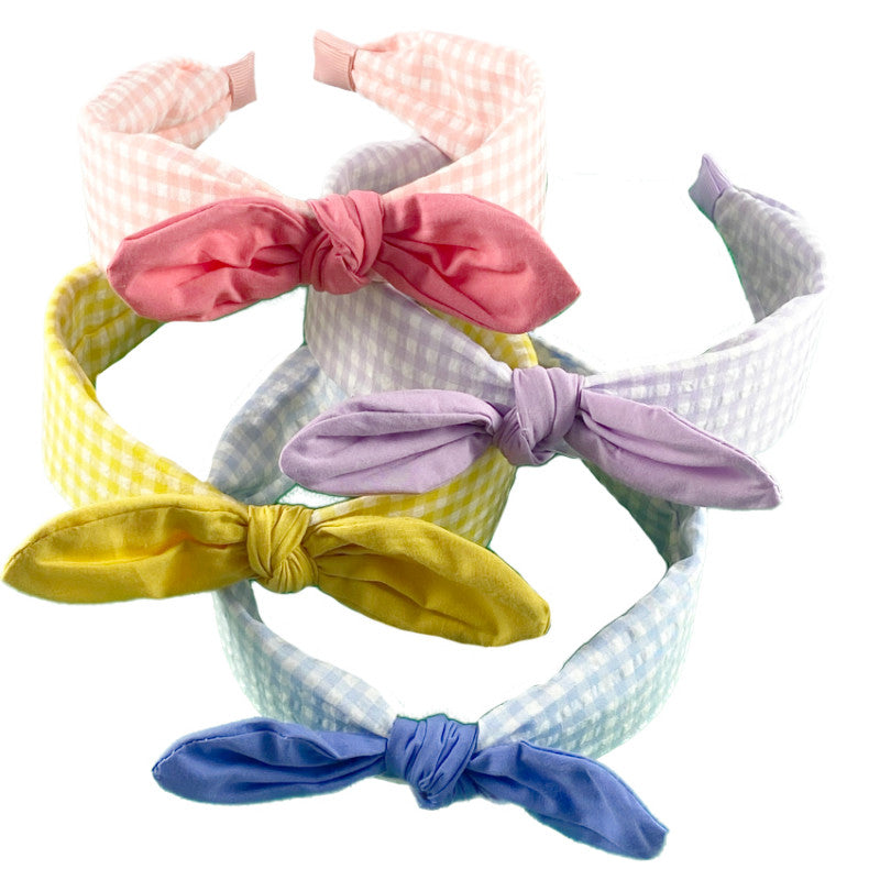 Gingham Print Ella & Monster Hairband