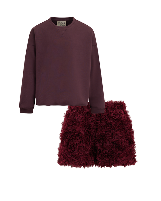 Ruffle Short DOUUOD Set