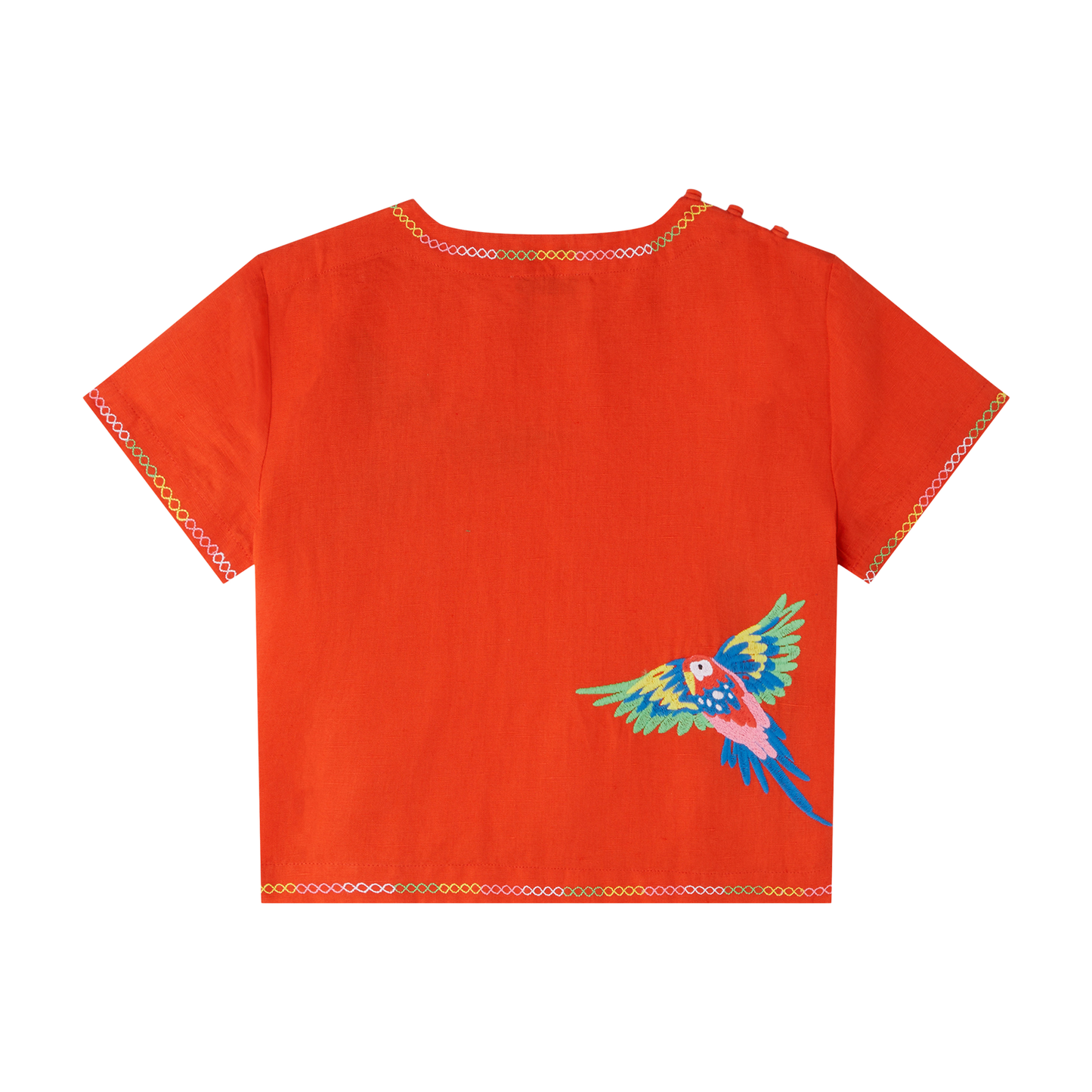 Parrot Embroidery SMC Top