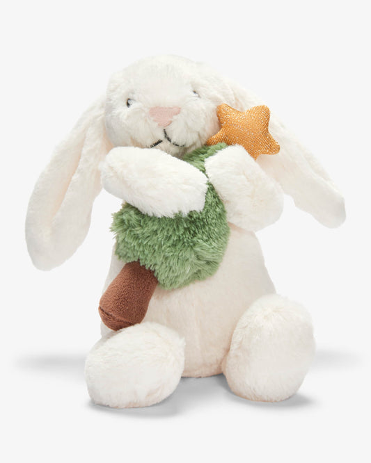 Bashful Jellycat Bunny with Christmas Tree