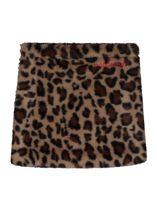 Leopard Fur Maison Mangostan Skirt