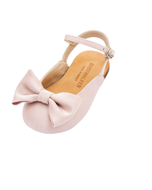 Handmade Satin Bow Baby Walker Sandals