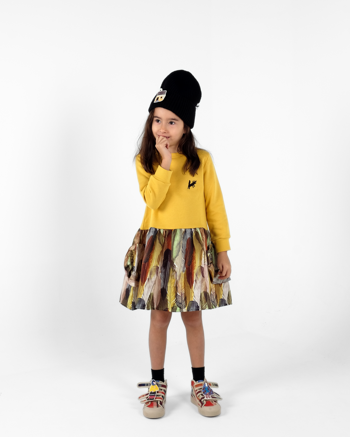 Mercedes Wolf & Reta Mustard Dress