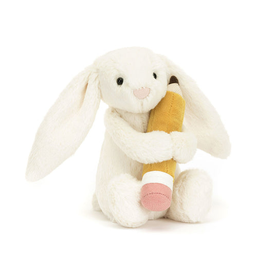 Bashful Jellycat Bunny with Pencil