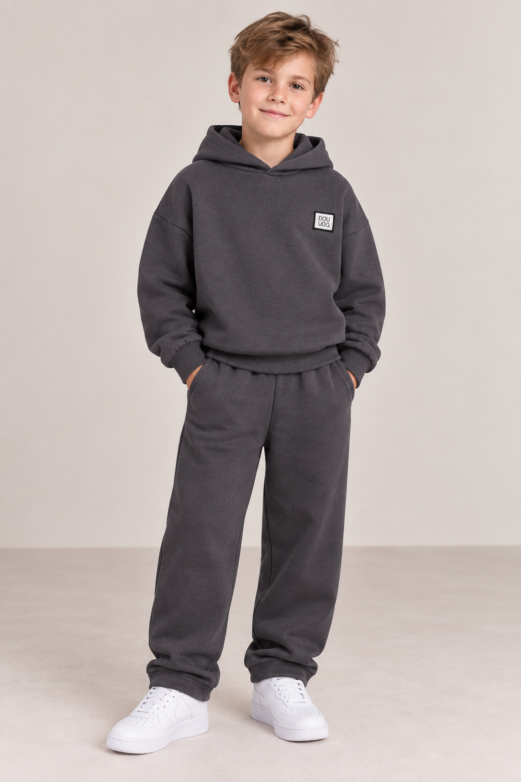 Logo Patch DOUUOD Hooded Tracksuit
