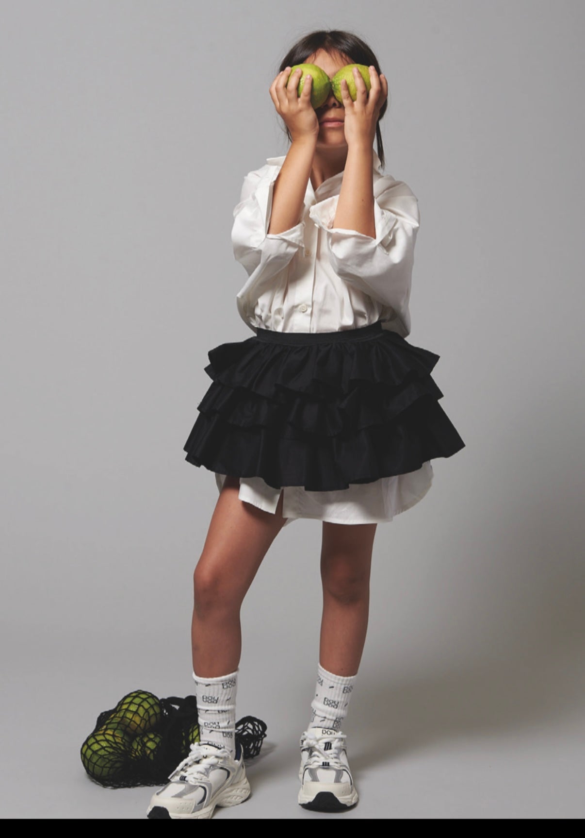 Shirt Dress with DOUUOD Ruffle Skirt