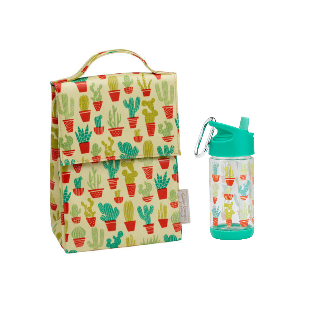 Happy Cactus Backpack & Bottle Set