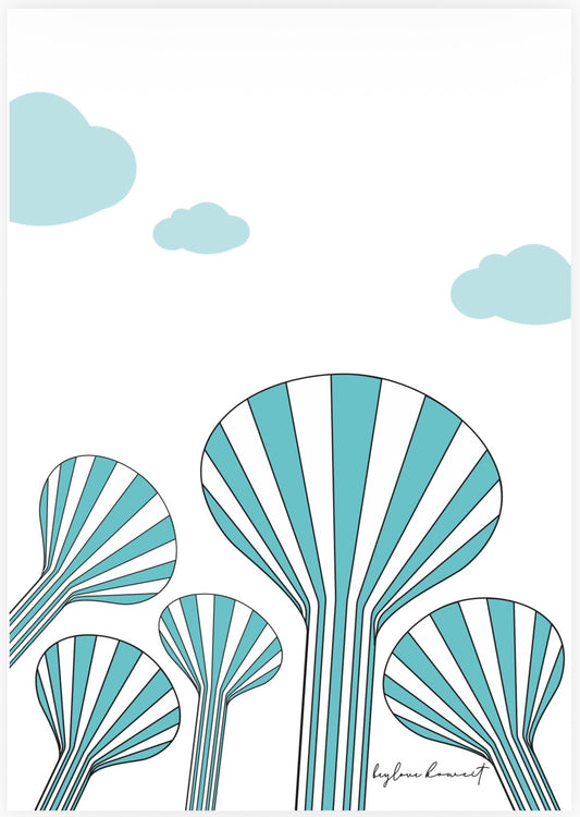 Bey Love Water Towers Illustration