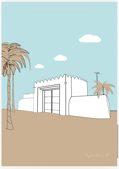 Bey Love Bazaar Third Kuwait Wall Illustration