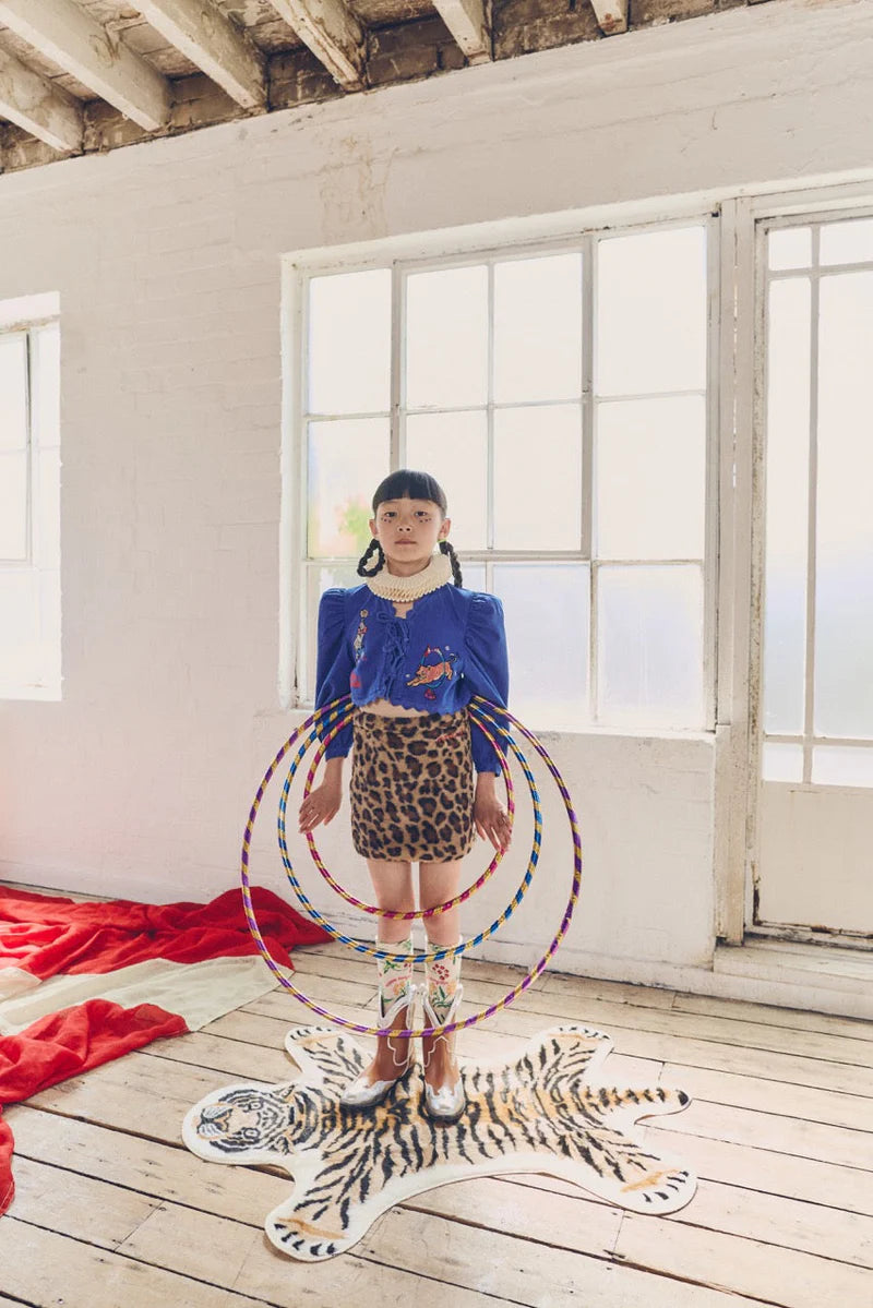Leopard Fur Maison Mangostan Skirt