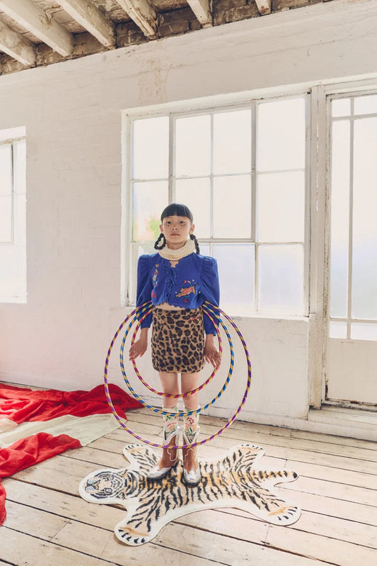 Leopard Fur Maison Mangostan Skirt