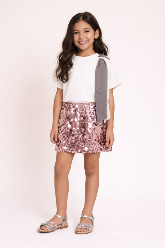 Shimmer DOUUOD Skirt Set