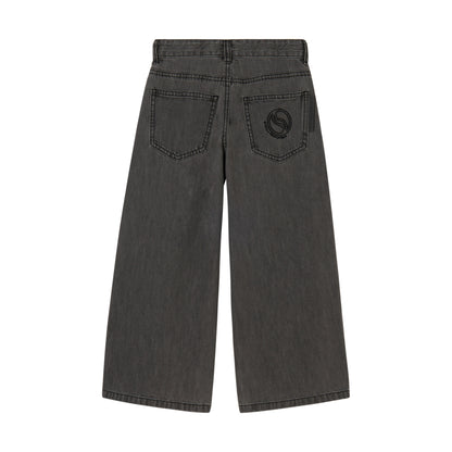 Wide Leg SMC Denim Pants