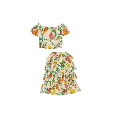 Passion Fruit Maison Mangostan Skirt Set