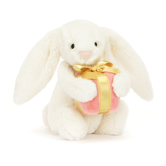 Bashful Jellycat Bunny with Present