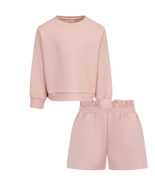 Bow Detail DOUUOD Short Set