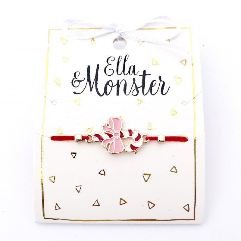 Candy Cane Ella & Monster Bracelet