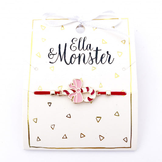 Candy Cane Ella & Monster Bracelet