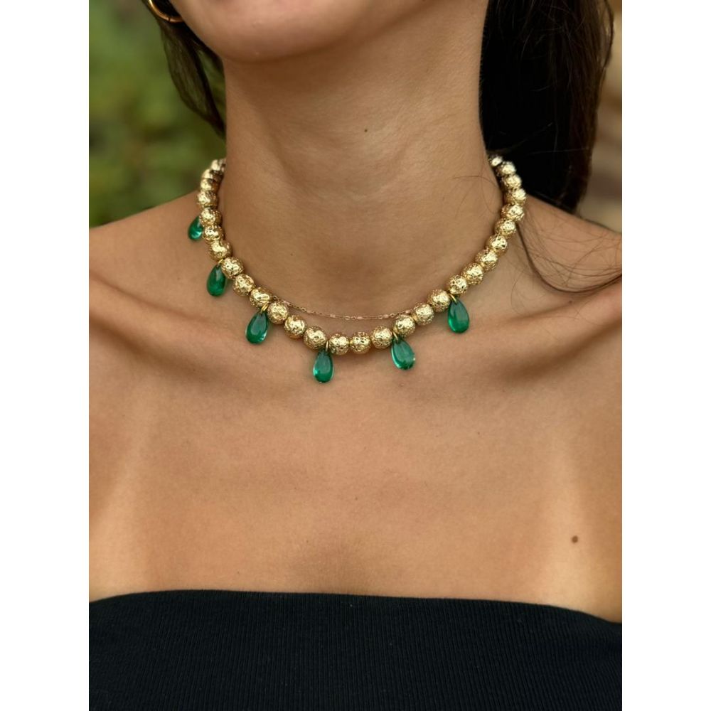 Gold & Emerald Maison Makarem Necklace