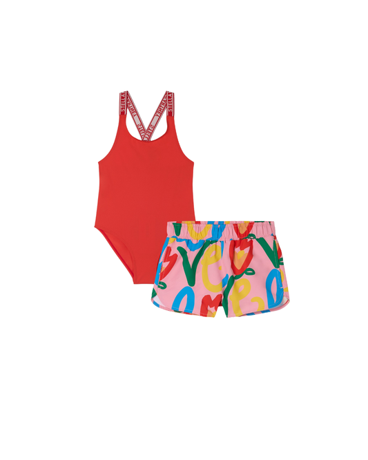 Logo Strap SMC Swimsuit Set