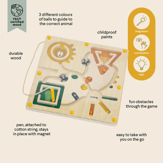 Wooden Trixie Magnetic Maze